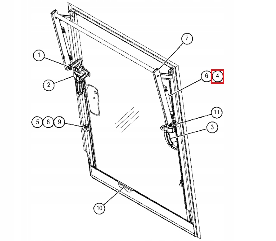 SPRĘŻYNA GAZOWA TYLNEJ SZYBY CAT 428F 4386971 OEM Numer katalogowy części 4386971