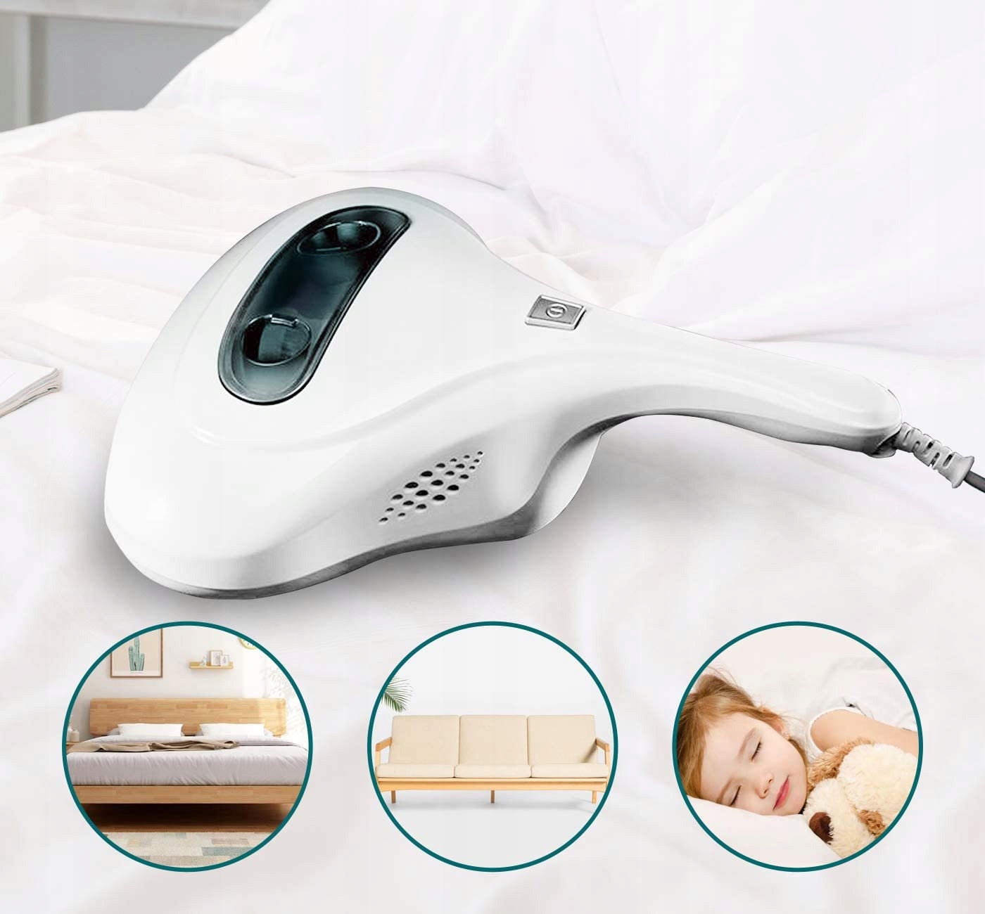 ODKURZACZ RĘCZNY LAMPA UV USUWA ROZTOCZA 300W NEW! Zasilanie akumulatorowe