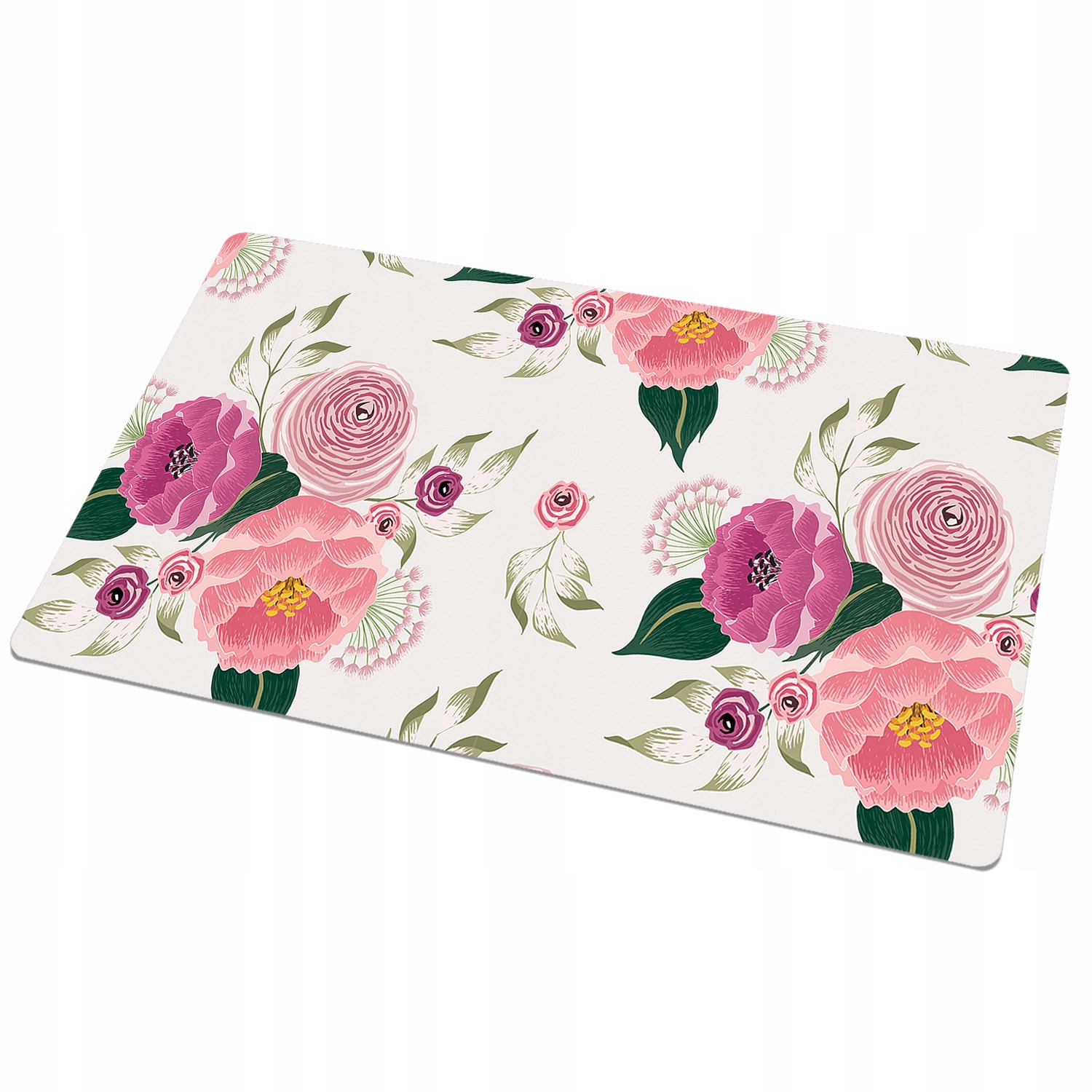 Do jadalni trwała mata 120x60 nadruk Różowe kwiaty