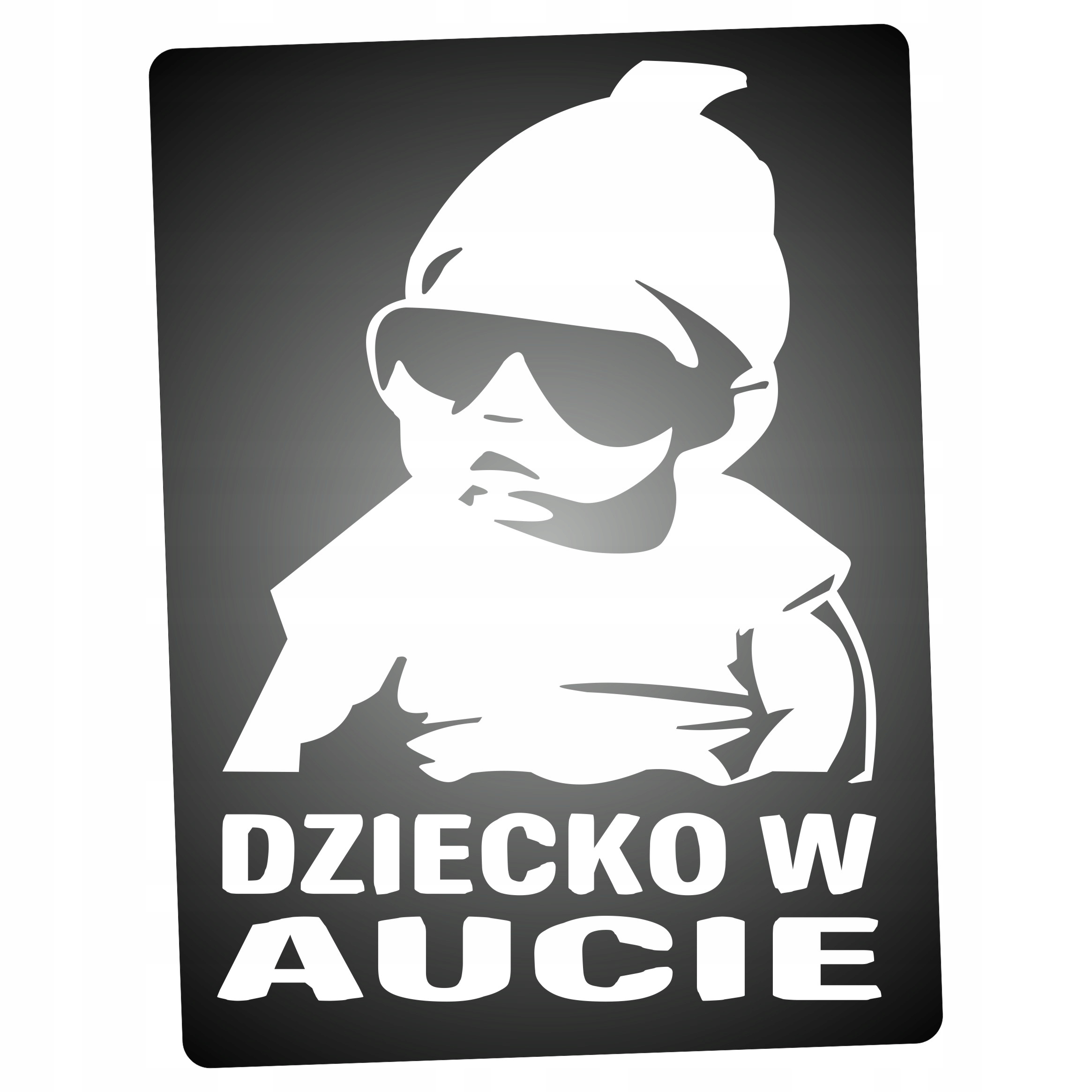 Naklejka Dziecko w Aucie na Samochód Szybę Bagażnik