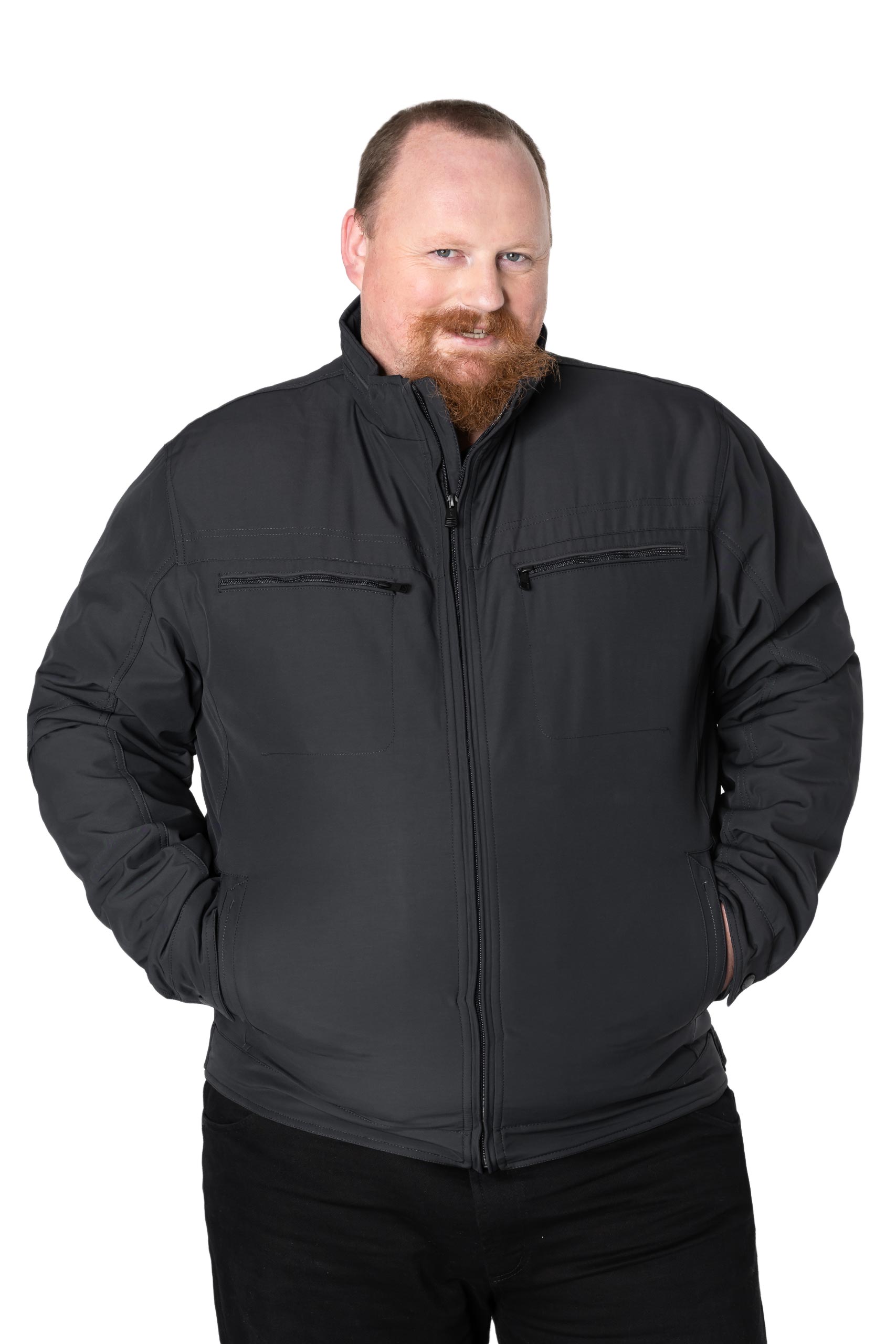 Teplá Zimní Bunda pánská zateplená K62-01, velikost 6XL