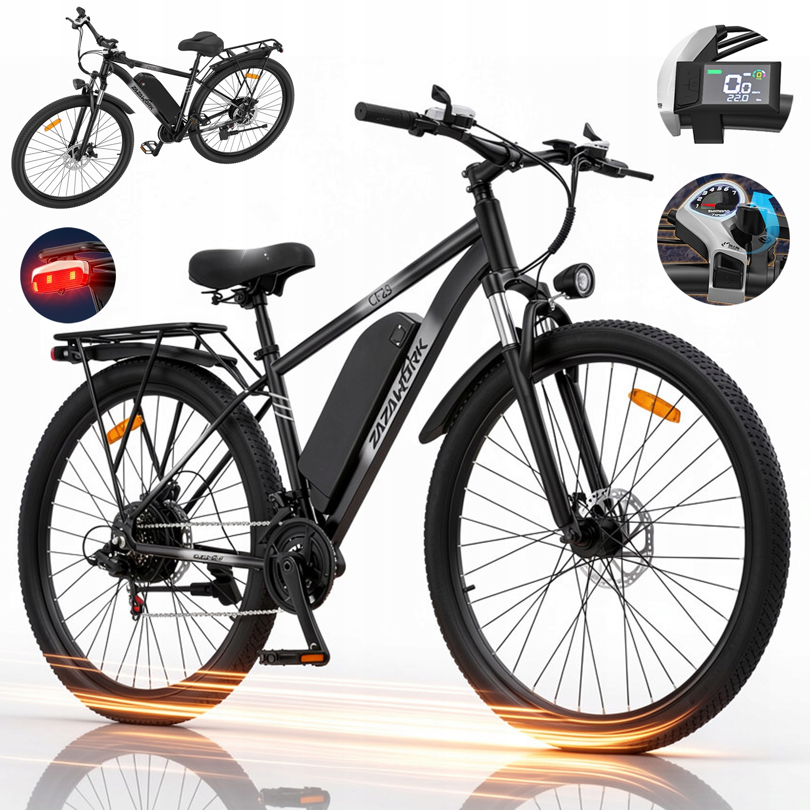 Elektrokolo Pánské/Dámské 250W 15AH 100KM 29" Ebike Shimano-21S 25km/h