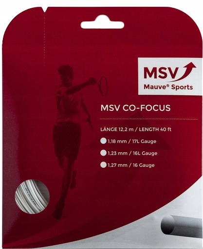Naciąg tenisowy Msv Co Focus set. 12 m. white 1,27