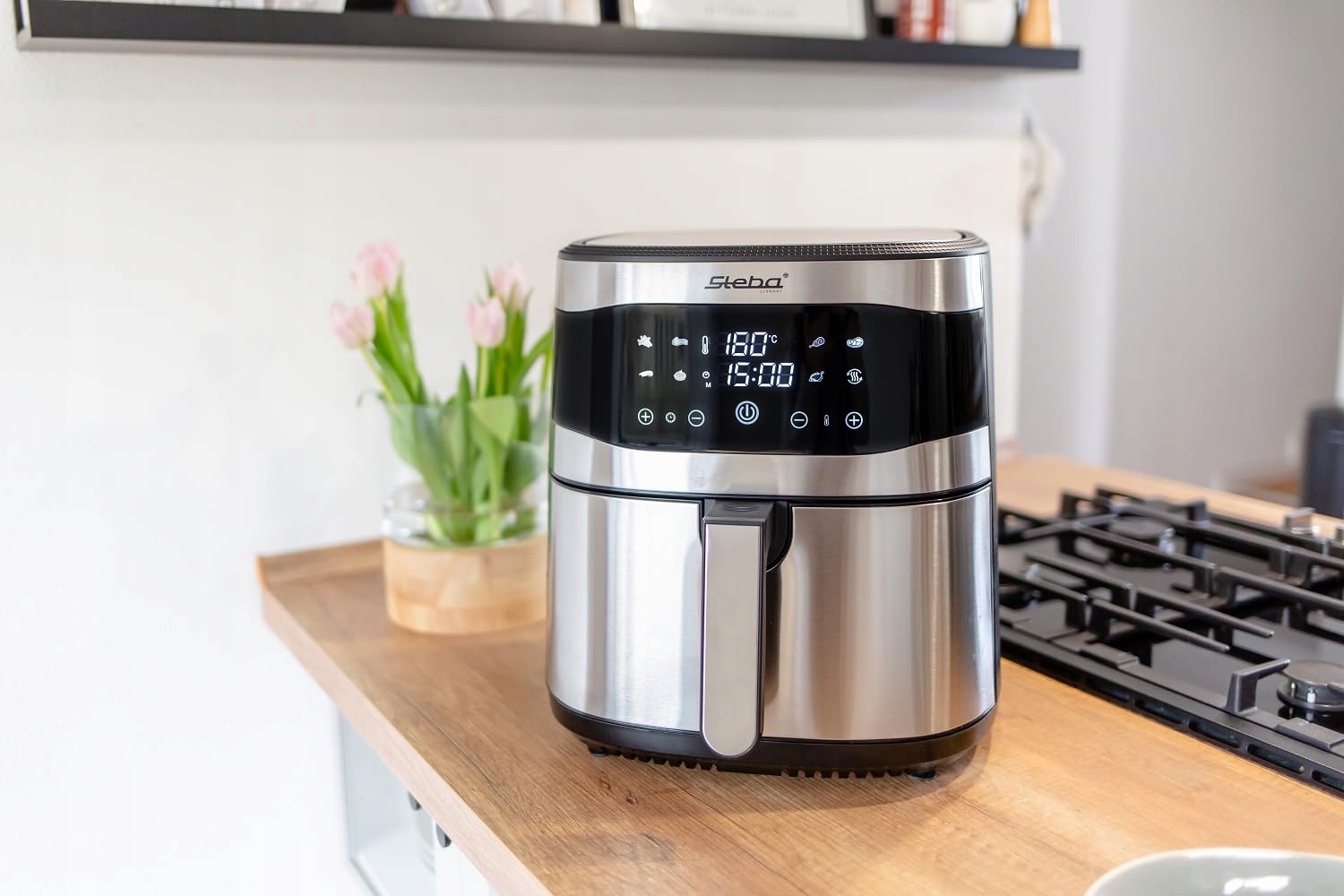 STEBA Frytkownica Beztłuszczowa 8L Ekran Dotykowy 8 Programów 1800W Timer — miniatura 4