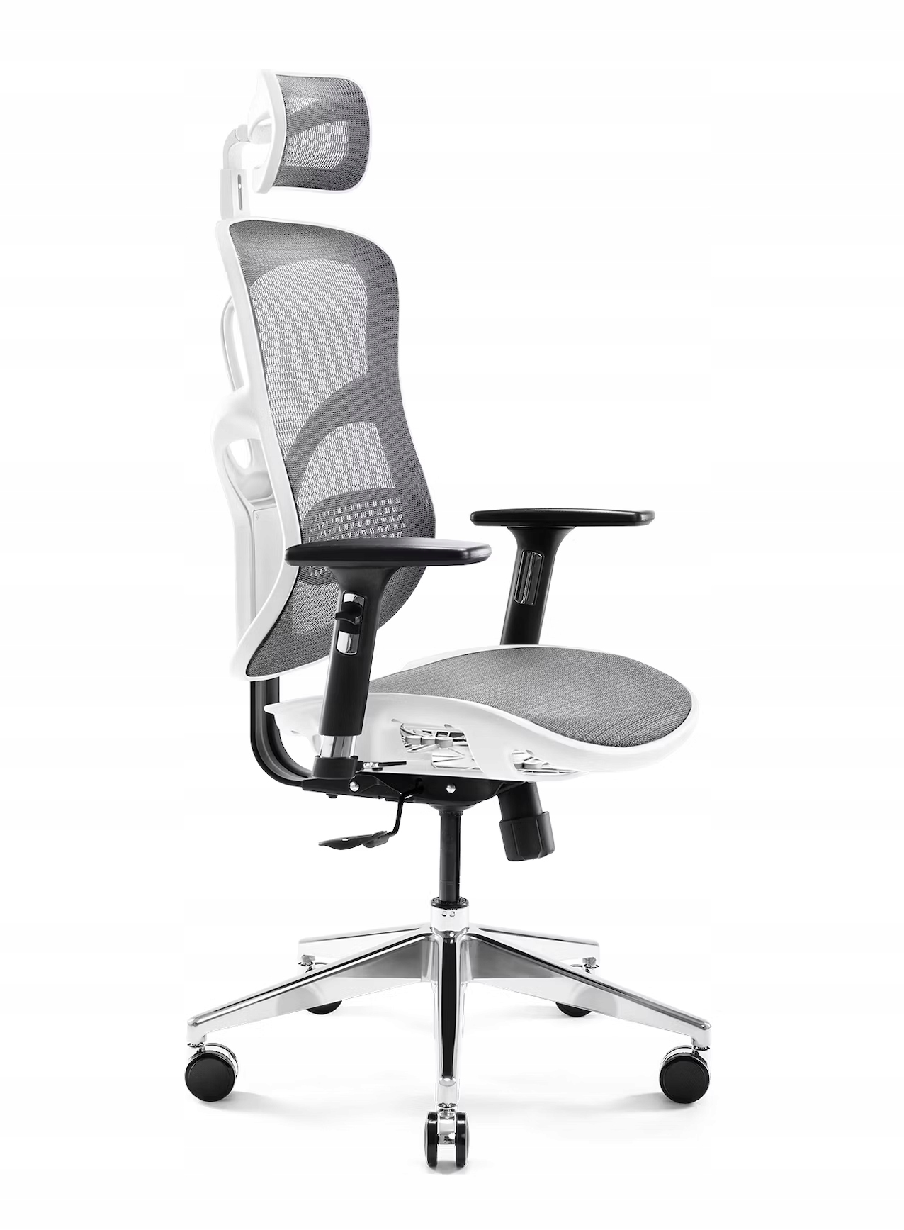 Fotel Diablo Chairs V-Basic Ergonomic biało-szary