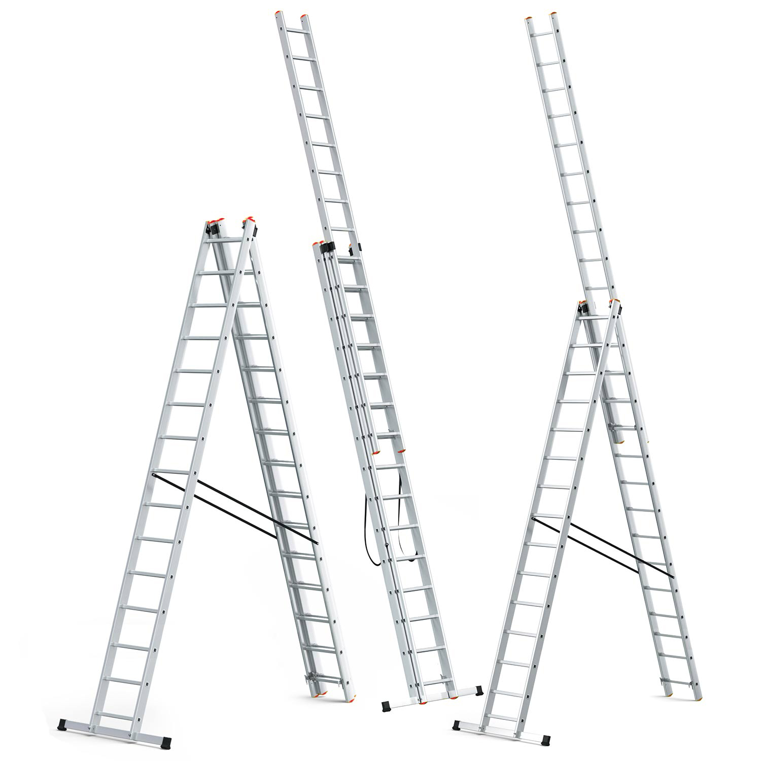 Drabina aluminiowa wielofunkcyjna 3x16 Higher na schody Pro