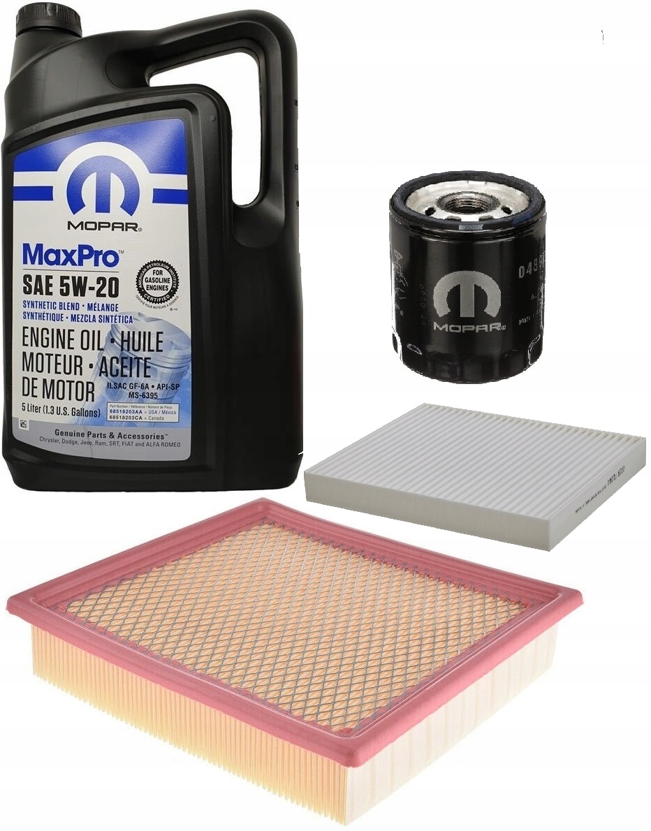 MOPAR 5W20 + FILTRY DODGE JOURNEY 2,4 2009-2020