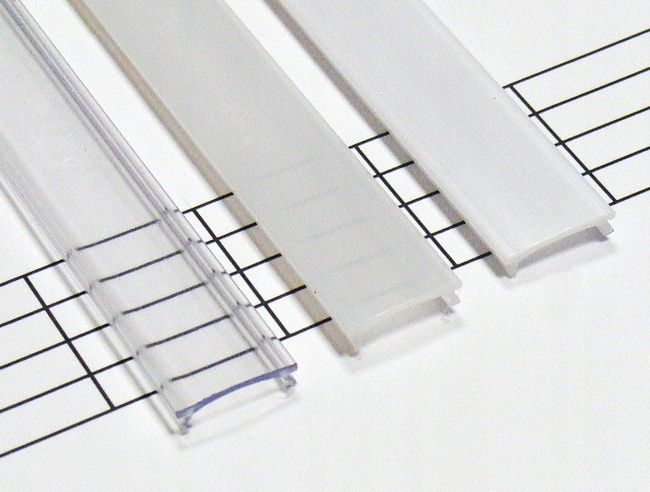 Klosz do profili LED BASIC PVC 3 kolory 1 metr