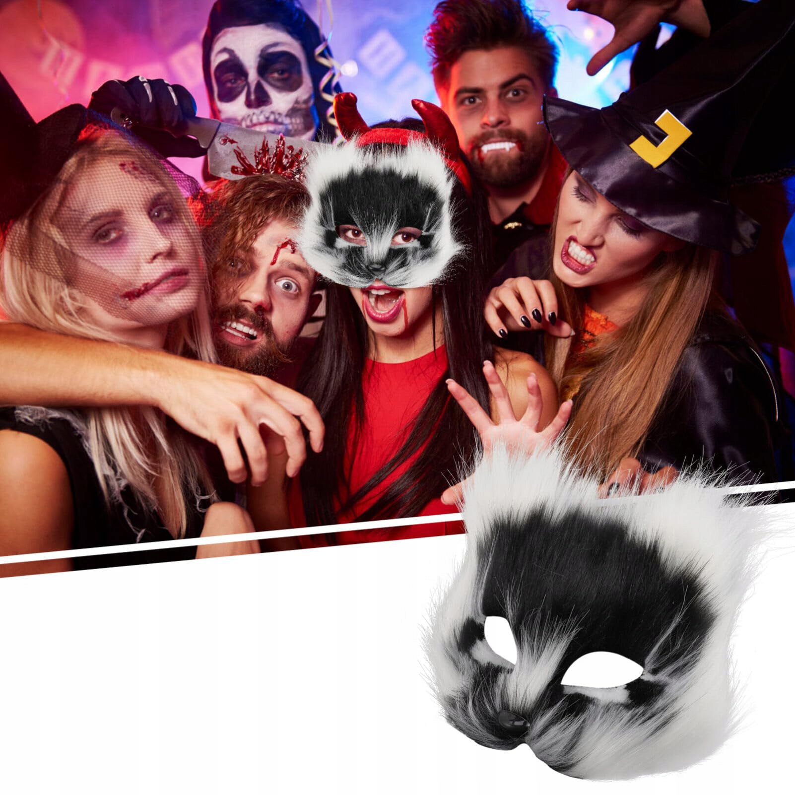 MASKA KOTA LISA WILKA THERIAN FURRY SZTUCZNE FUTRO KOSTIUM ZWIERZAK COSPLAY Płeć uniseks