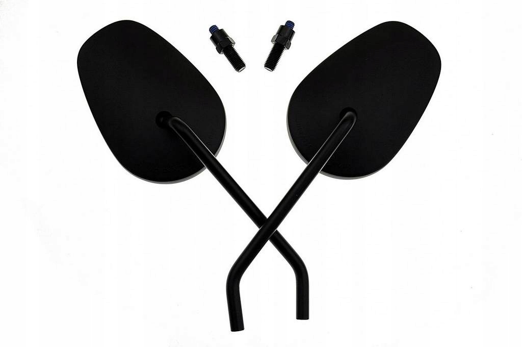 AS24BLACK - Универсальные зеркала черный матовый чоппер классика М10