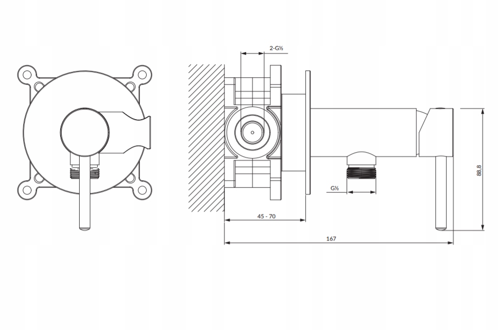 OMNIRES SYSYBI2CR zestaw bidetowy p/tynk chrom EAN (GTIN) 5902539825145