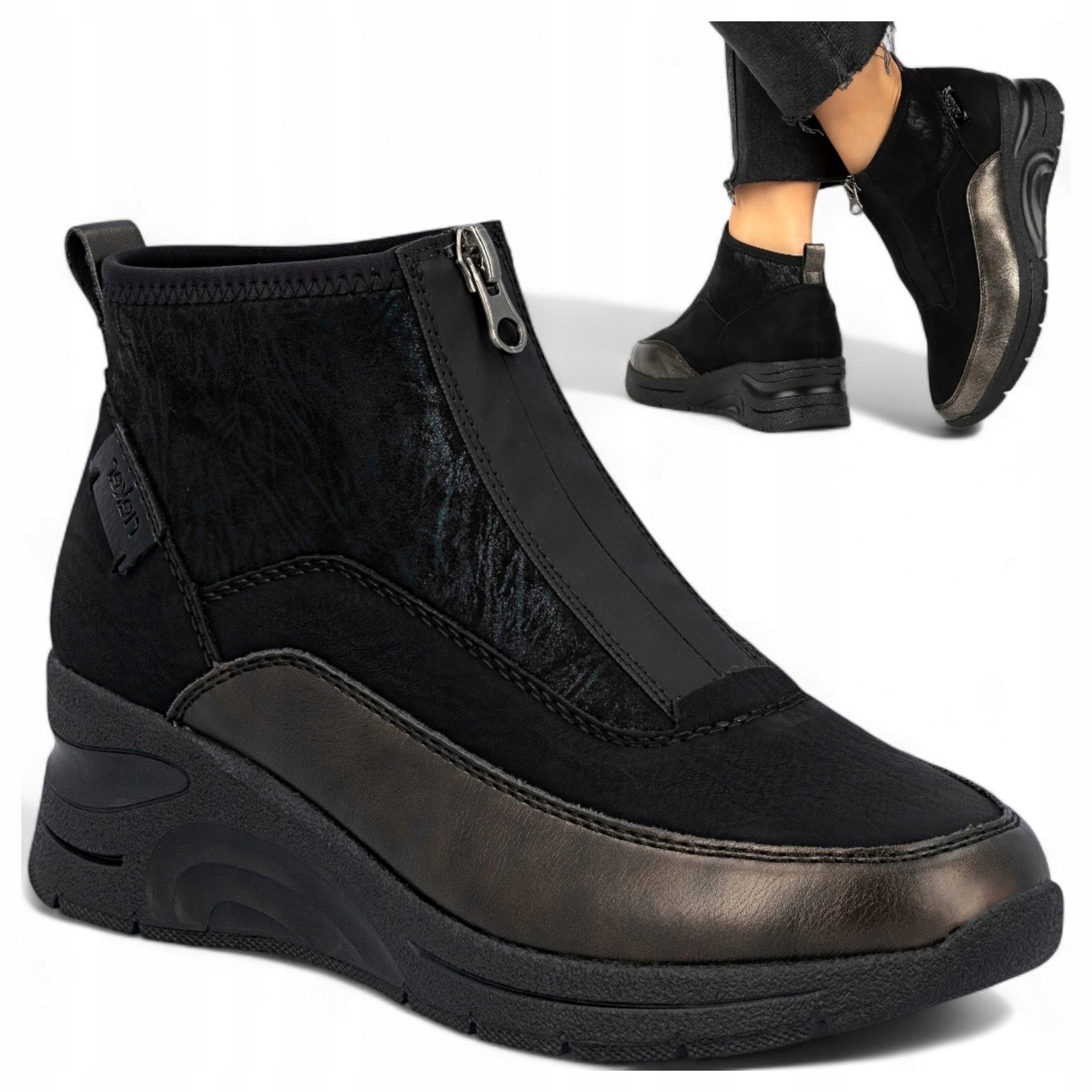 Rieker Dámské tenisky 40 Sportovní pohodlné polobotky na klínku podzimní