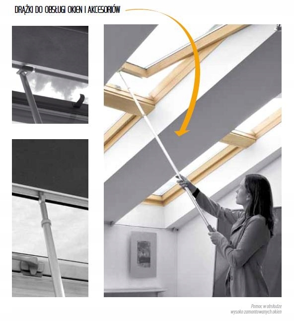 Teleskopická tyč Fakro Zst ovládání okno roleta