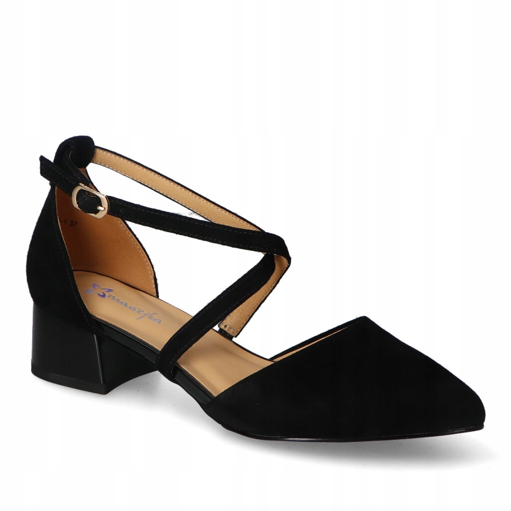 Dámské lodičky Maciejka černé semišové, velikost 39