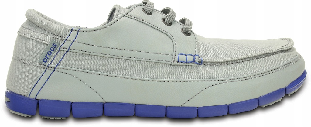 Crocs Boty Mokasíny Stretch Sole Lace-up 41,5 m8 Light Grey/Cerulean Blue