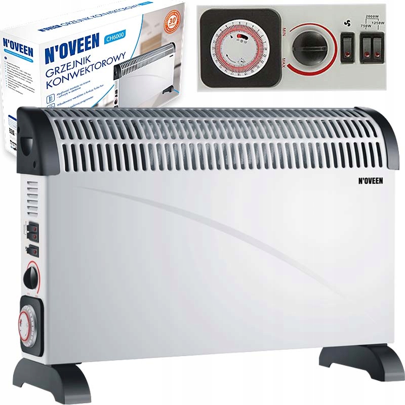 Grzejnik Farelka Konwektorowy Elektyczny Timer 2000W energooszczędny 2000W