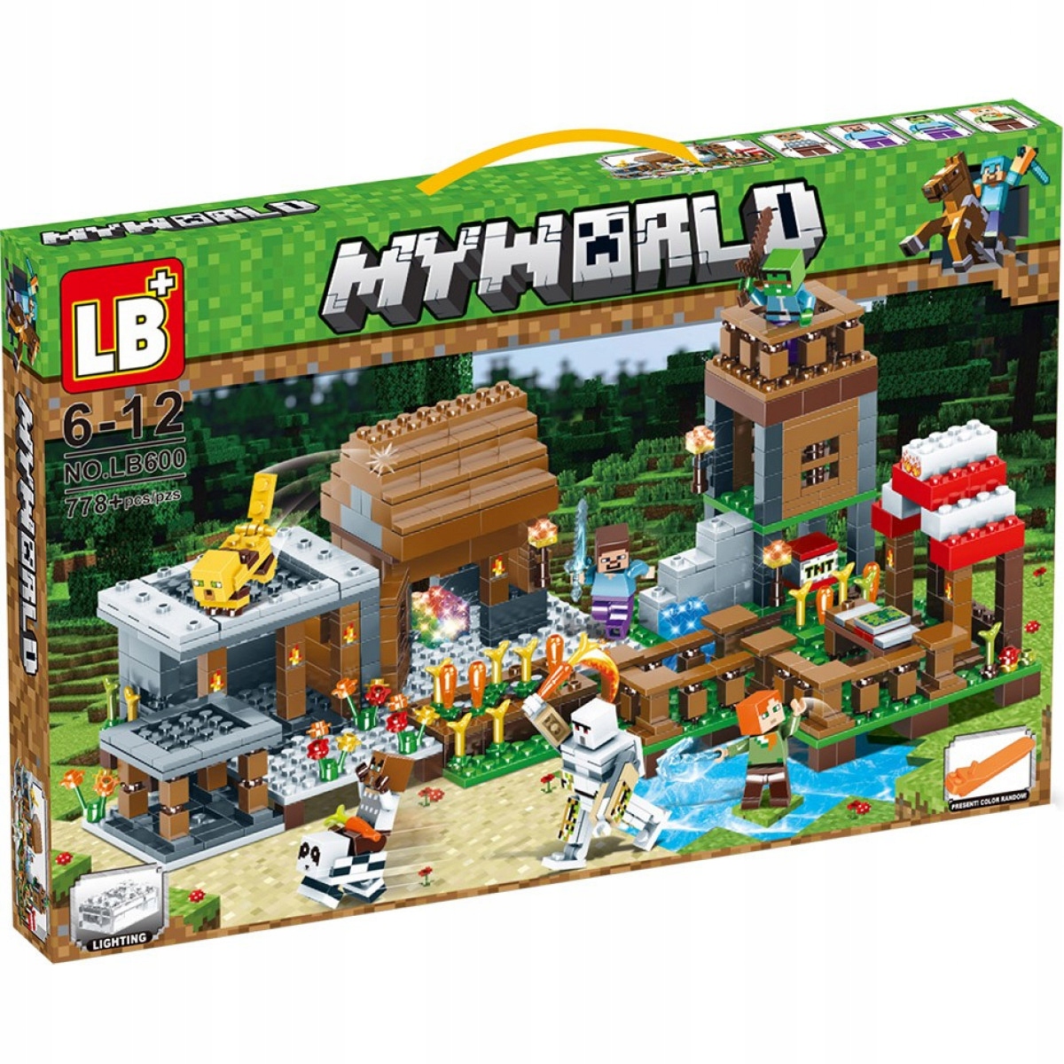 KLOCKI MINECRAFT 778EL MY WORLD DUŻA WIOSKA LED Rodzaj zestaw