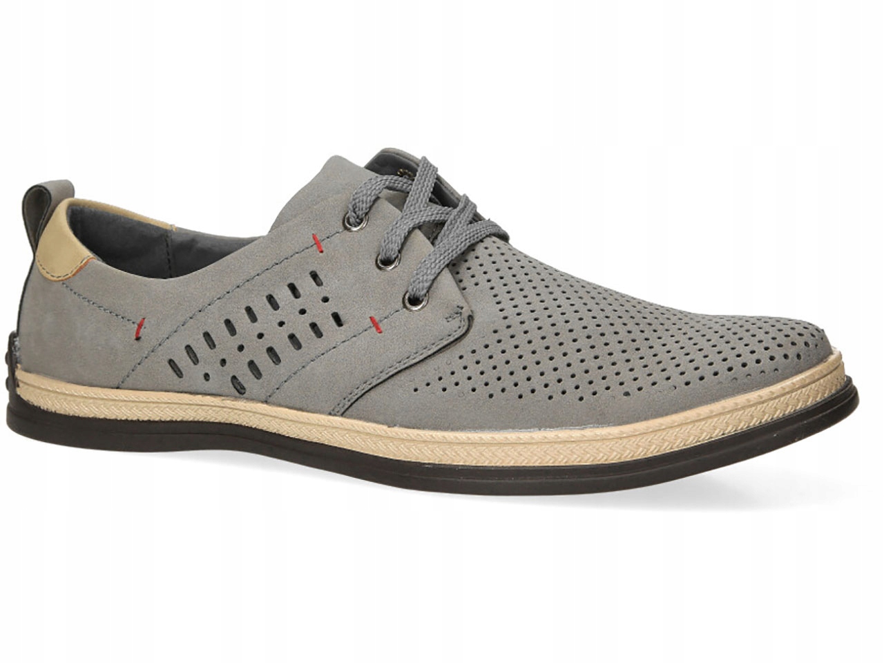 

Sznurowane Męskie Półbuty Ażutowe Casualowe r 44