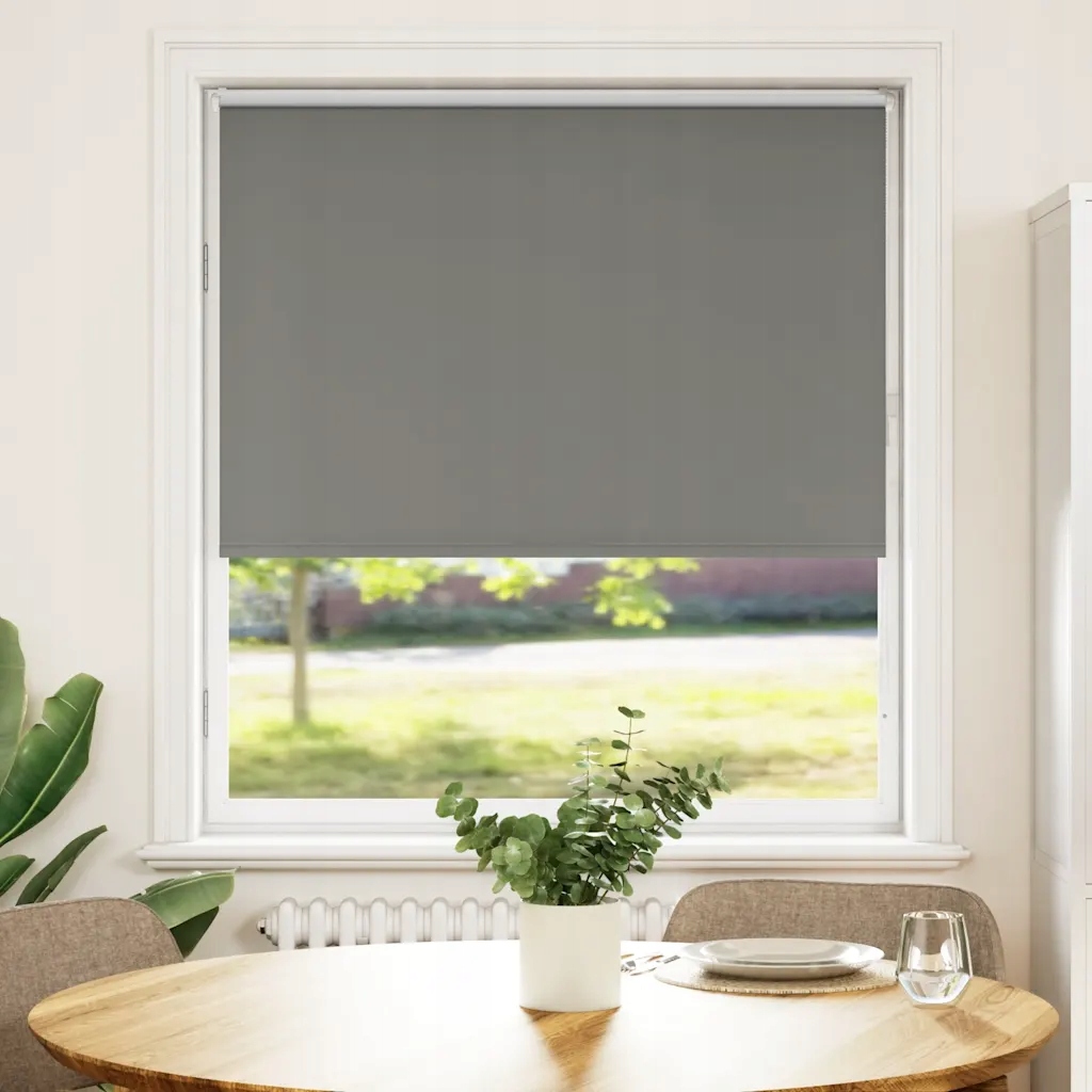 Roleta zatemňovací 95x150 cm šířka látky 90,7 cm polyester Šedá 4011127