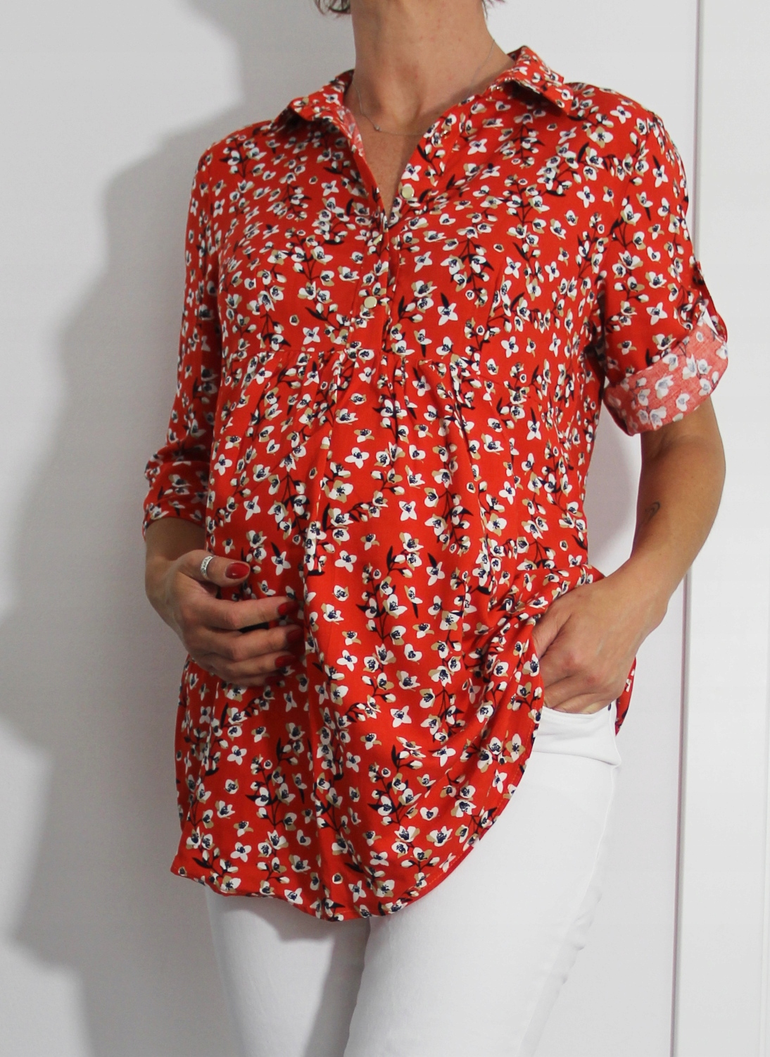 novinka Košile Těhotenská Tunika Letní ,na Kojení M