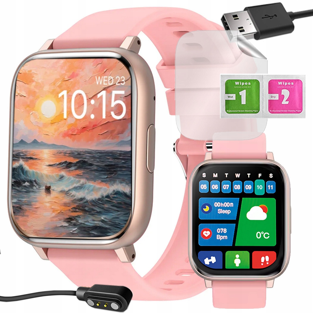 Chytré Hodinky s Bluetooth hovory – Monitor srdečního tepu, Sport, Polské Menu, Hodinky