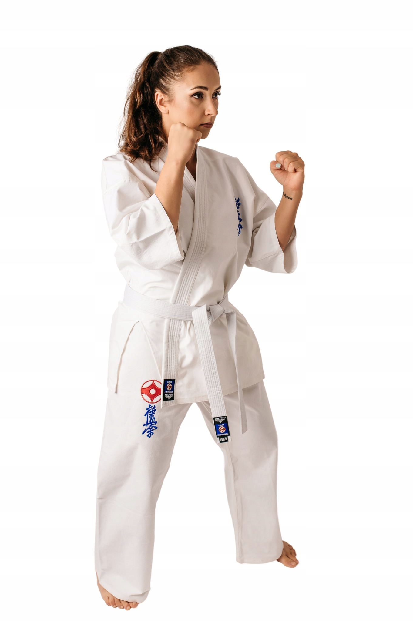 BELTOR PAS KARATE DO KIMONA KYOKUSHINKAI BIAŁY 200 CM SHIRO OBI KIMONO Kolekcja Pas Karate Kyokushinkai
