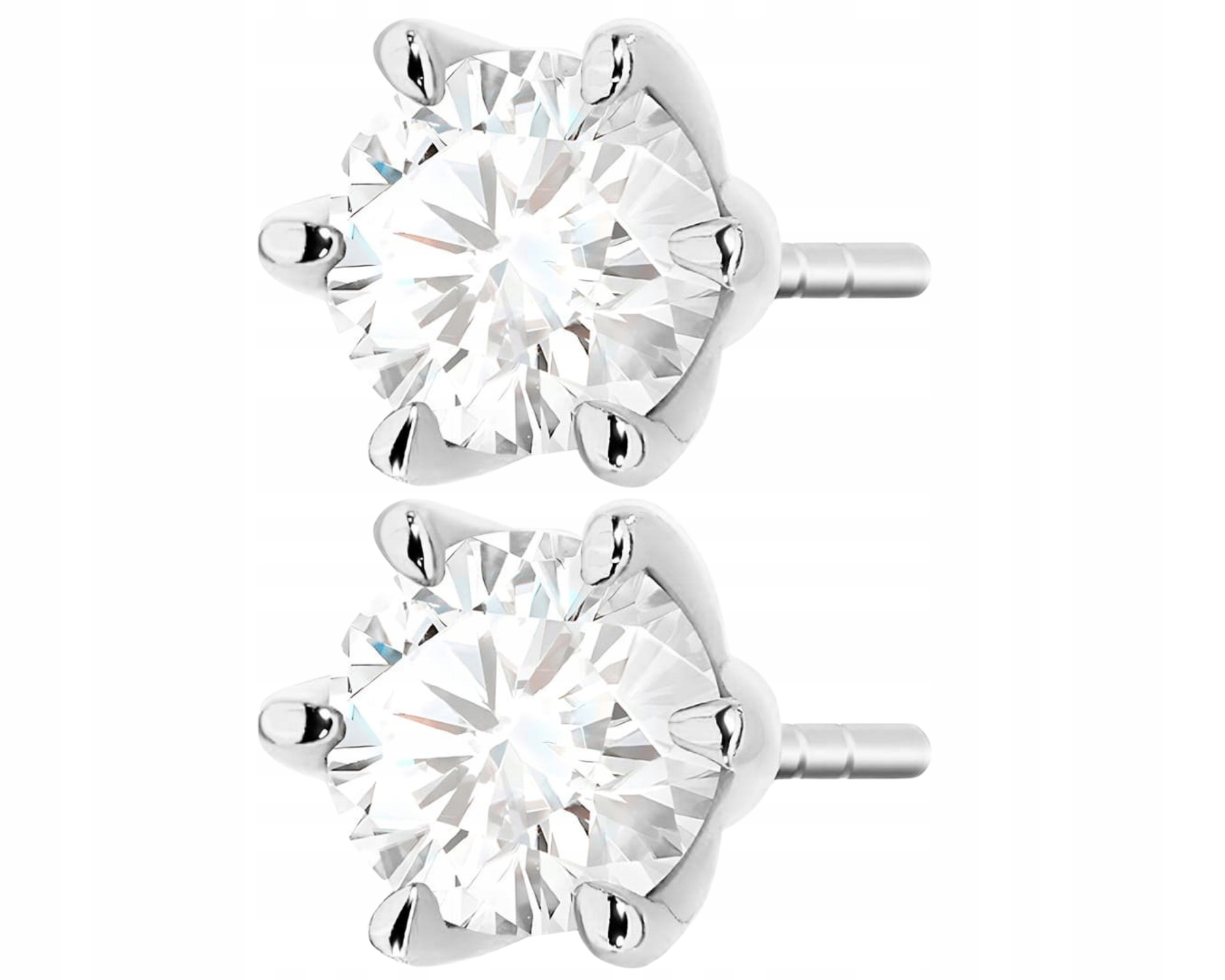 Náušnice z bílého zlata 1,40 karátu s diamanty laboratoře, puzetové oko 585, Dárek