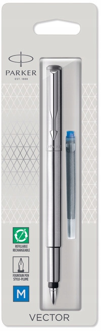 Pióro Wieczne Parker Vector Stainless Steel Ct Oryginalne stalowe blister