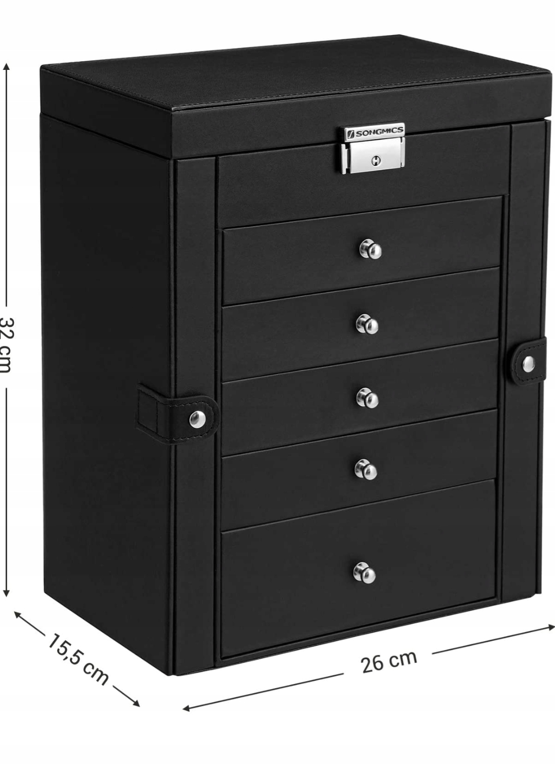 Šperkovnica kufrík na šperky, priestranný a elegantný organizér na šperky