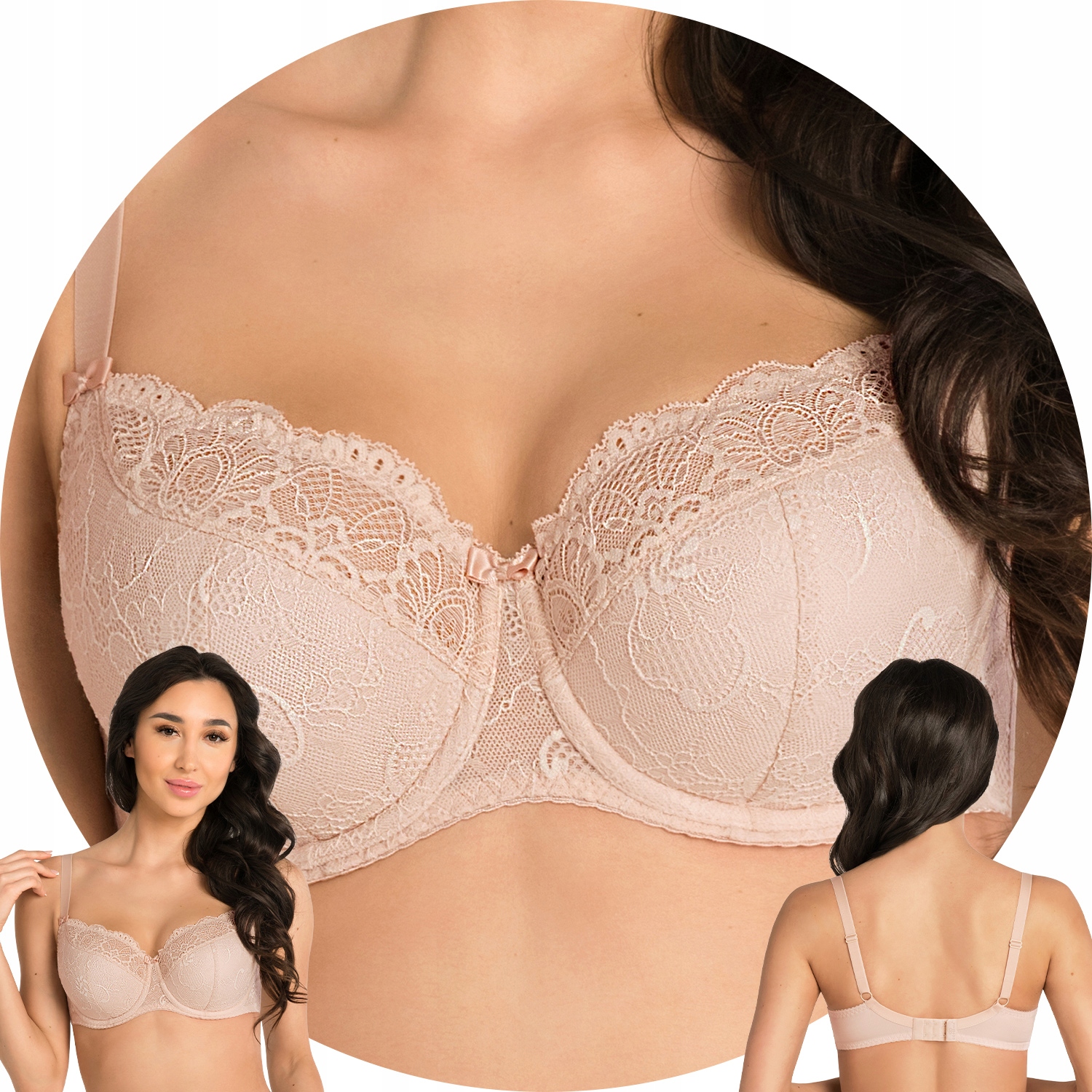 Gorsenia K357 Blanca beżowy Biustonosz półusztywniany 80D Semi Soft