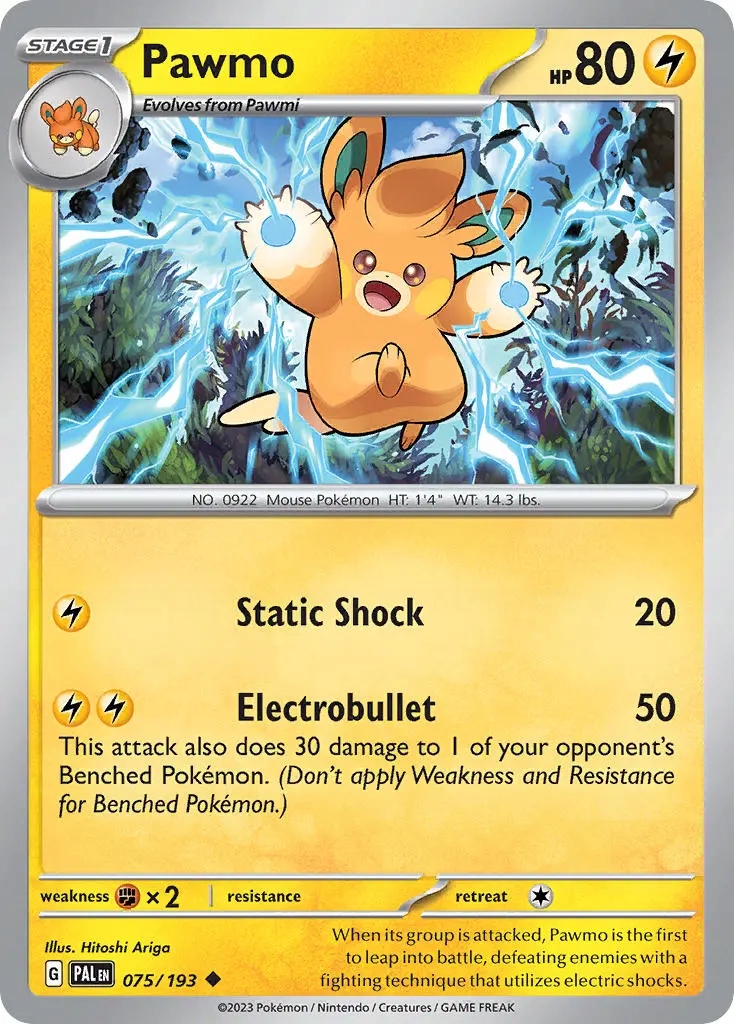Oryginalna Karta Pokemon Pawmo (pal 075)