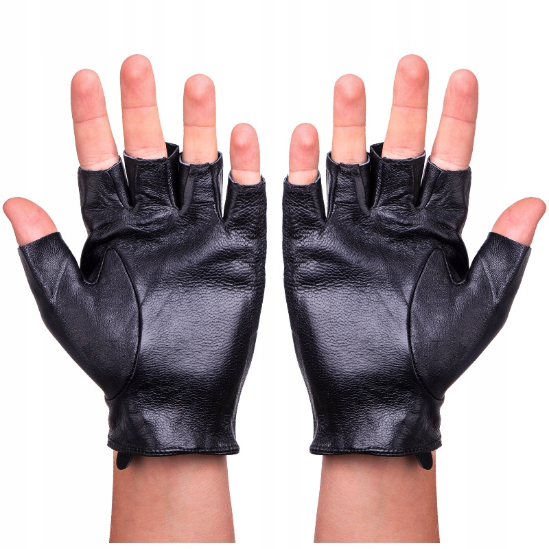 RĘKAWICZKI SKÓRZANE MĘSKIE BEZ PALCÓW Marka Moramo