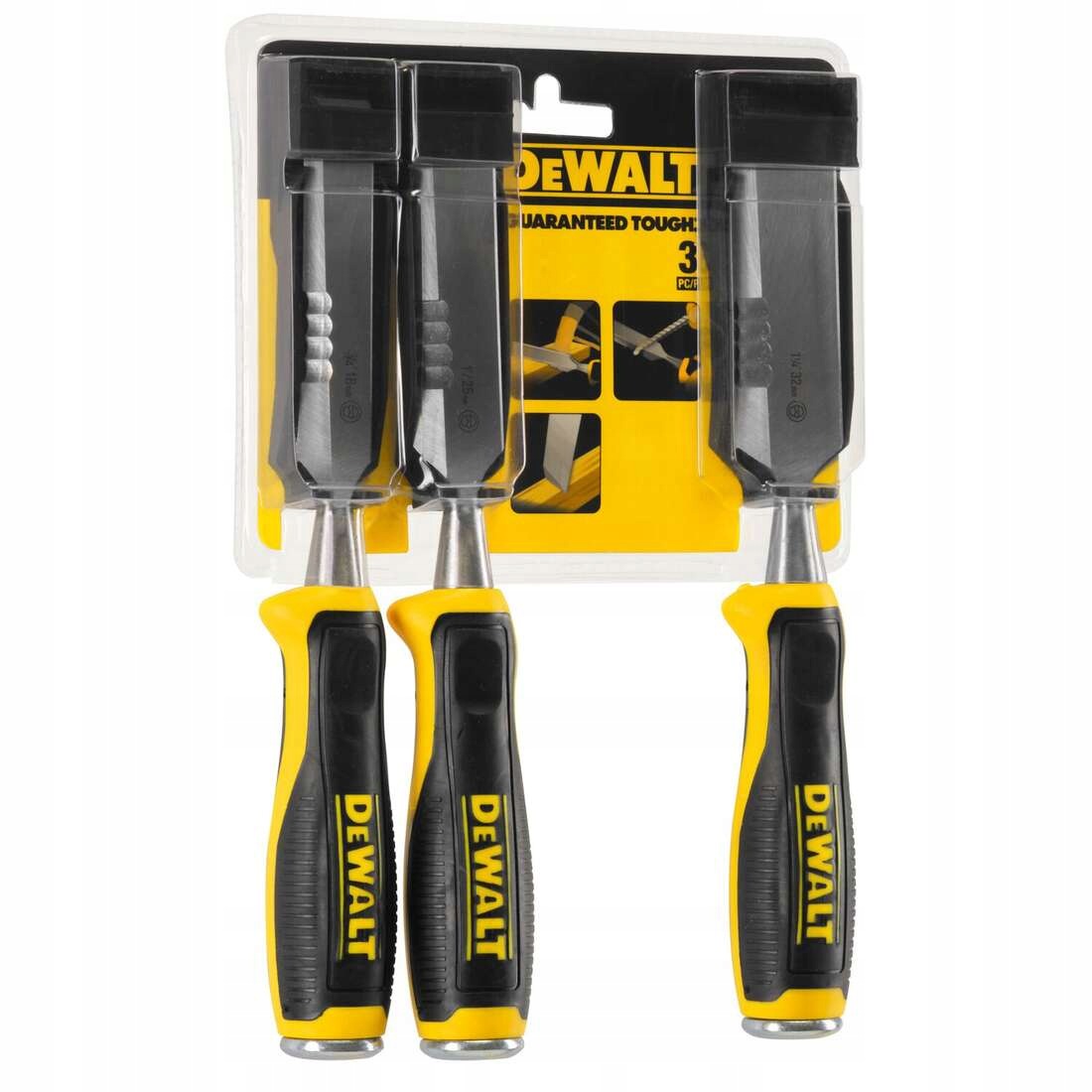 Sada 3 dlát na dřevo DeWalt [DWHT0-16148] velikost 18 mm, 25 mm a 32 mm
