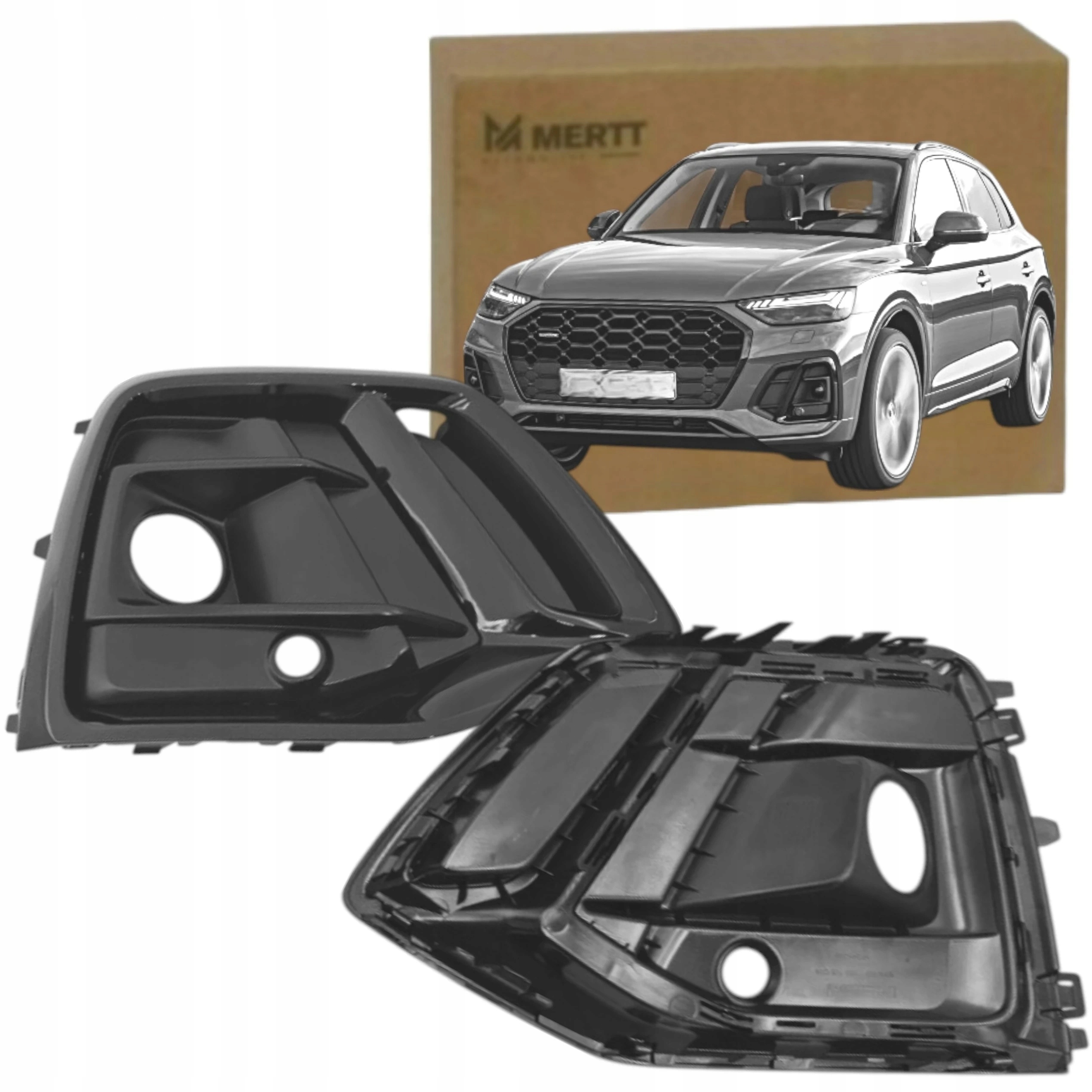 Mřížka Nárazníku Pravá Matná Střed Černá Krytka P Audi Q5 Lift Fy 2020-