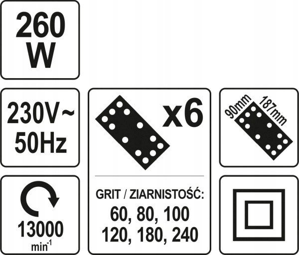 Yato Oscilační Bruska 260 W