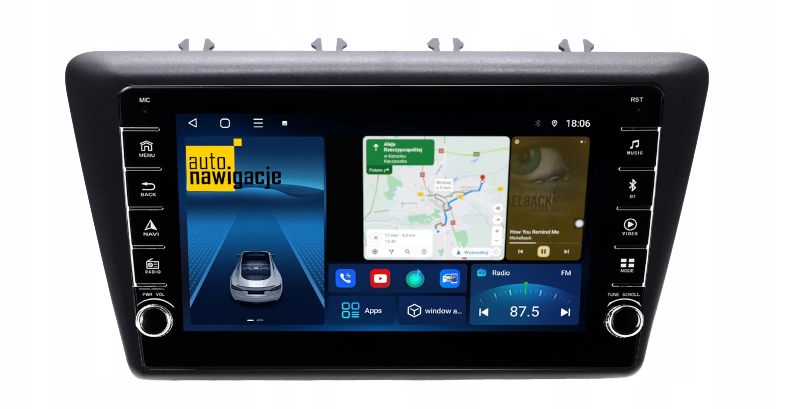RADIO NAWIGACJA GPS SKODA RAPID 2012-2017 ANDROID