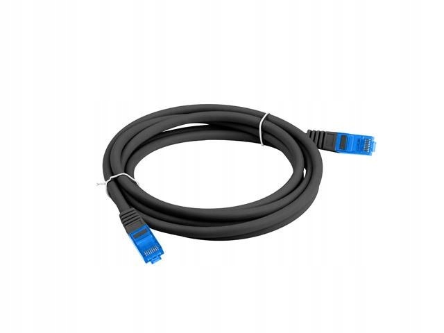 Patchcord kat.6a S/ftp Cca 10.0m Czarny