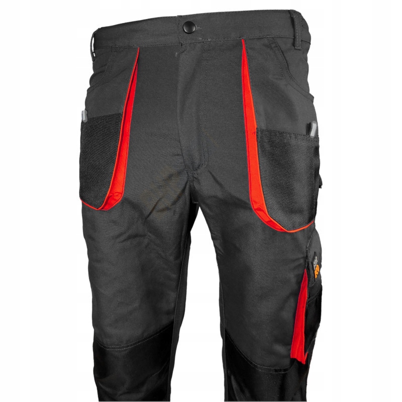SPODNIE ROBOCZE MOCNE MONTERSKIE CZARNE BHP 60 Zapięcie zamek