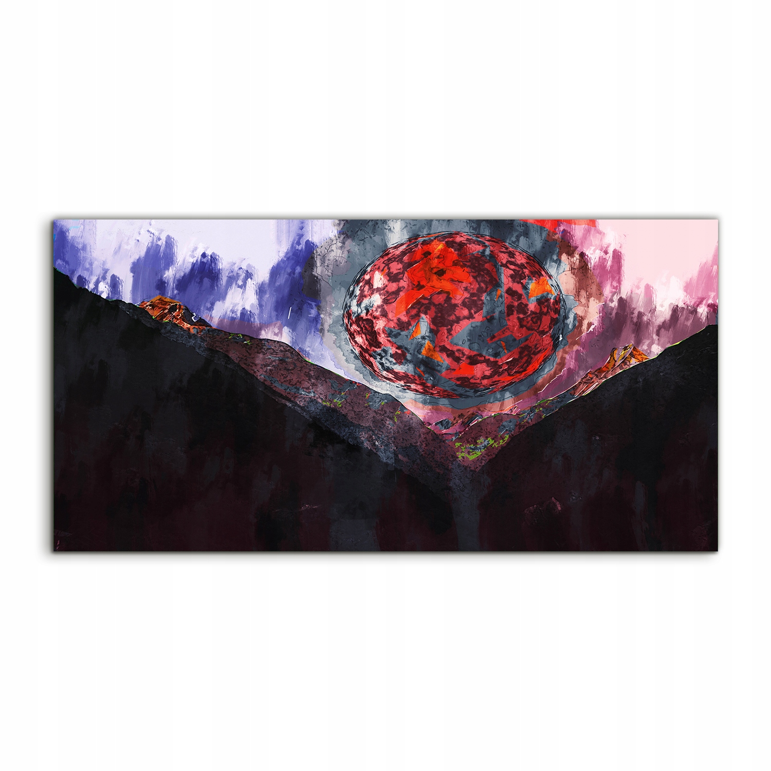 Akrylový obraz 120x60 cm Hory Abstrakcia Planéta