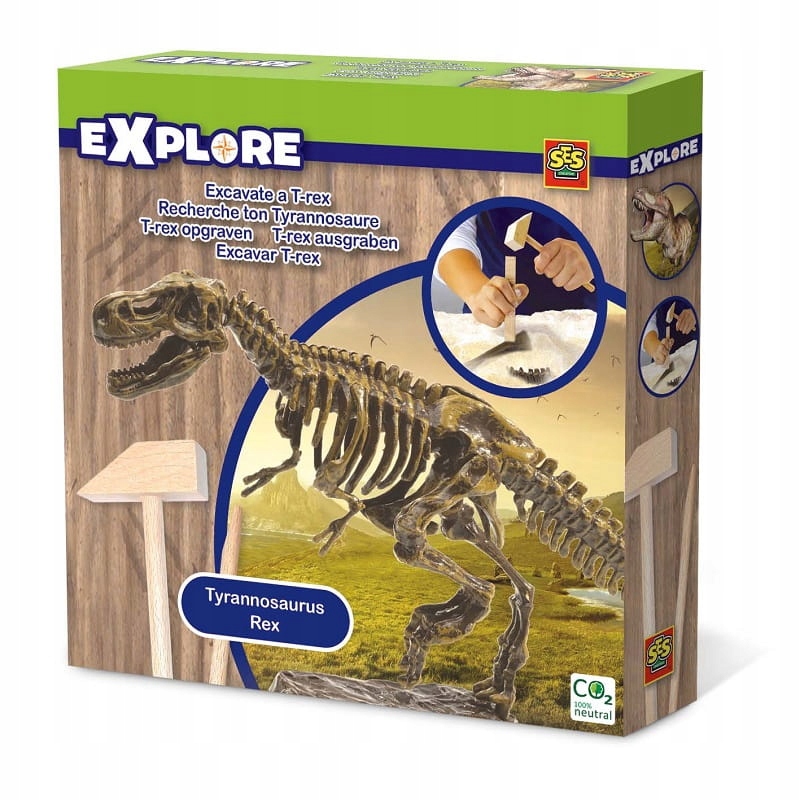 

Mały archeolog szkielet dinozaura wykopaliska Ses