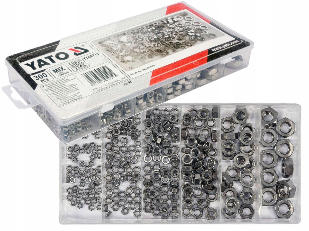 

Nakrętki Metryczne Nierdzewka 300SZT Yato YT-06773