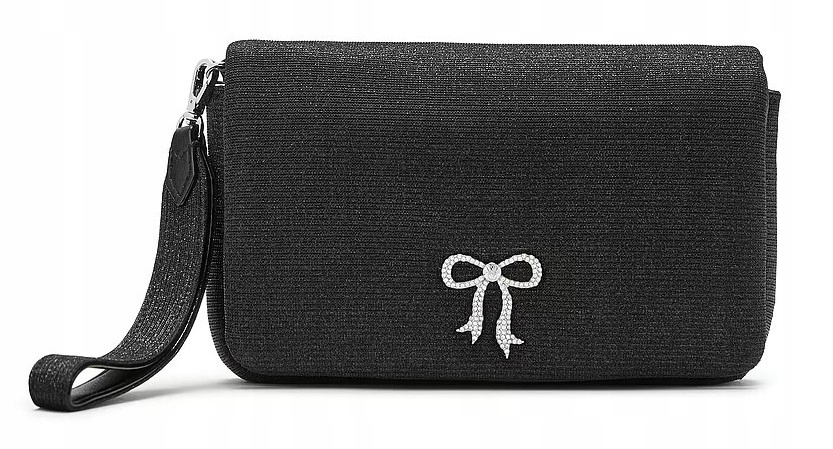 Velká peněženka na telefon Victoria's Secret, černá s leskem