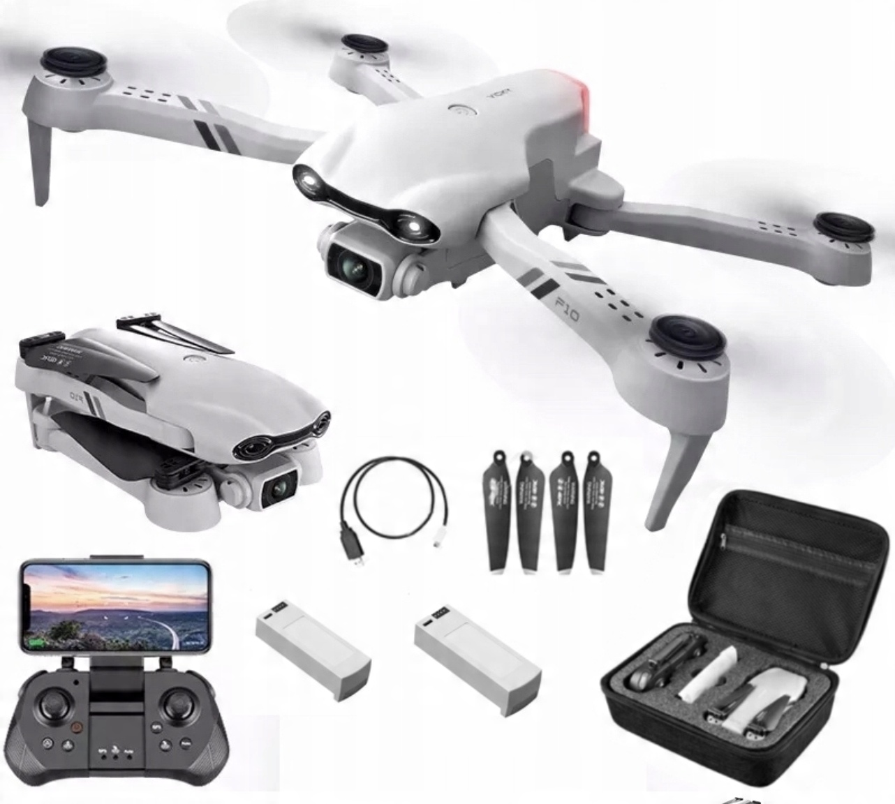 

Dron F10 2KM Gps Fpv Kamerka 4K 2X25 Minut