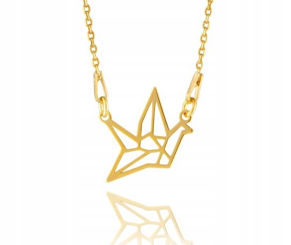 

Naszyjnik Origami Ptak Żuraw celebrytka srebro 925