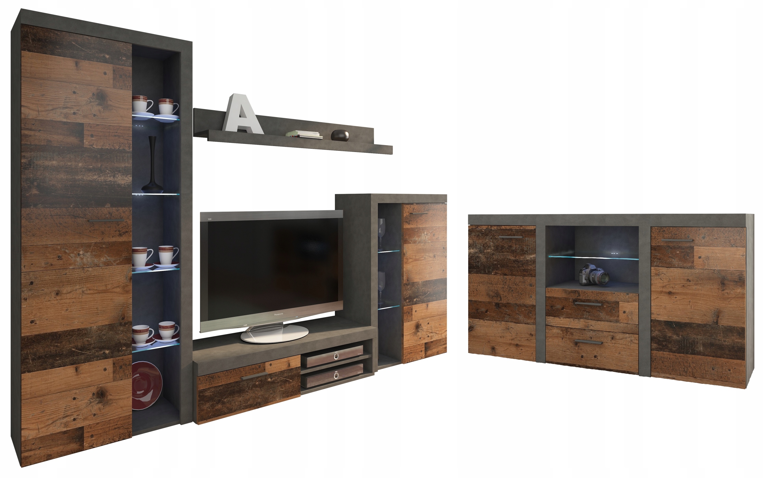 Meblościanka + KOMODA RUMI DĄB LEFKAS Wybór Koloru Kolor mebla dąb lefkas