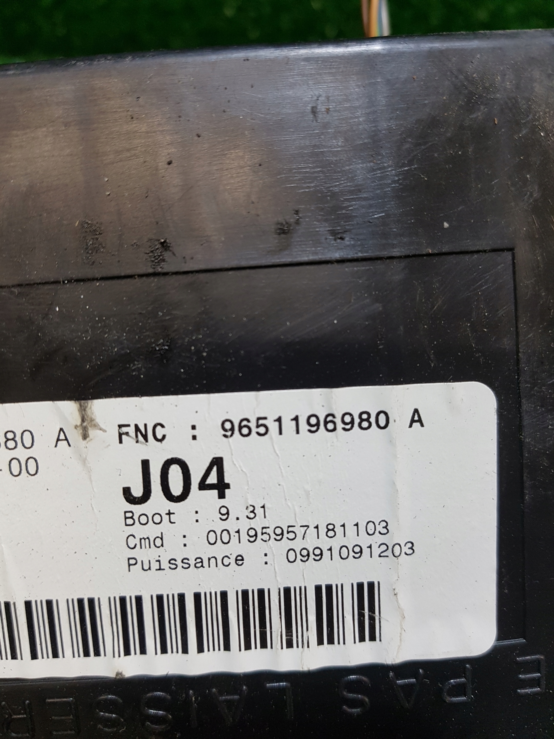 compartment module BSI PEUGEOT 307 9651196980A