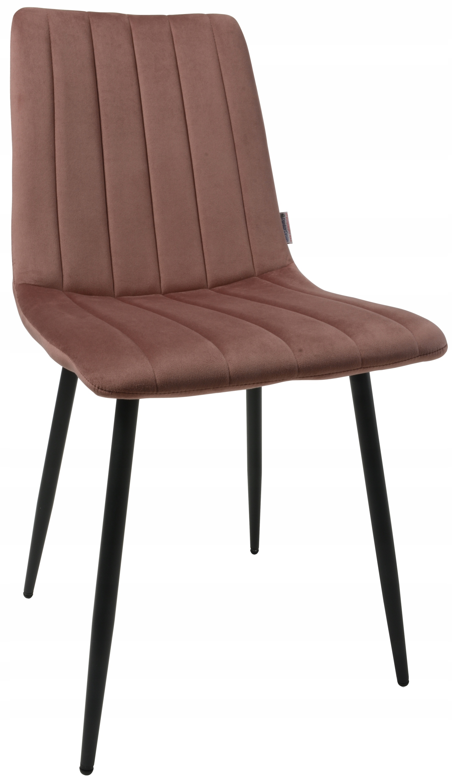 Krzesło DankorDesign Axa brudny róż nogi czarne
