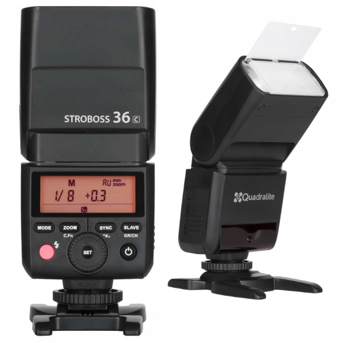 Lampa błyskowa Quadralite Stroboss 36 Canon Do aparatów marki Canon
