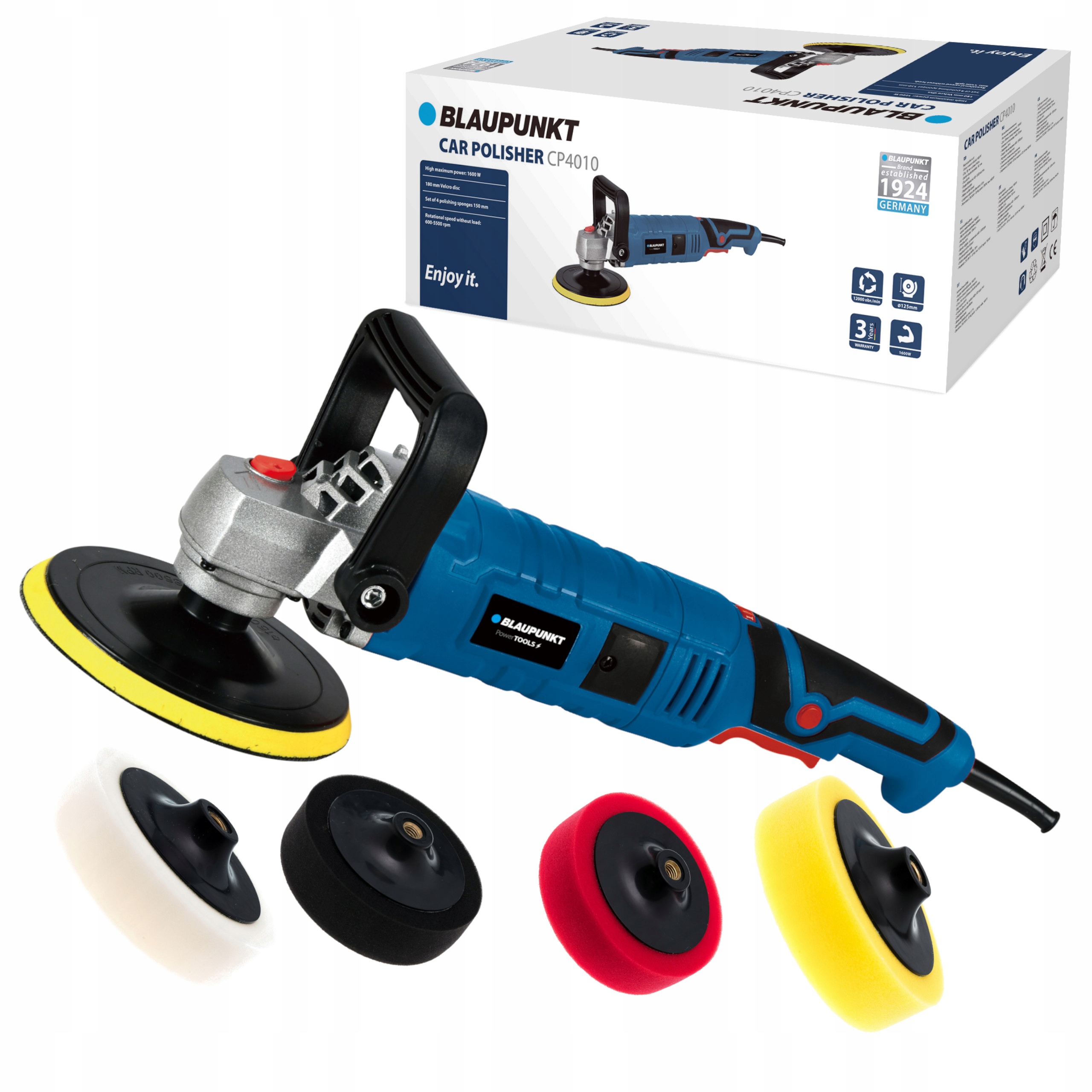 

Blaupunkt Polerka Samochodowa 1600W CP4010 Gąbki