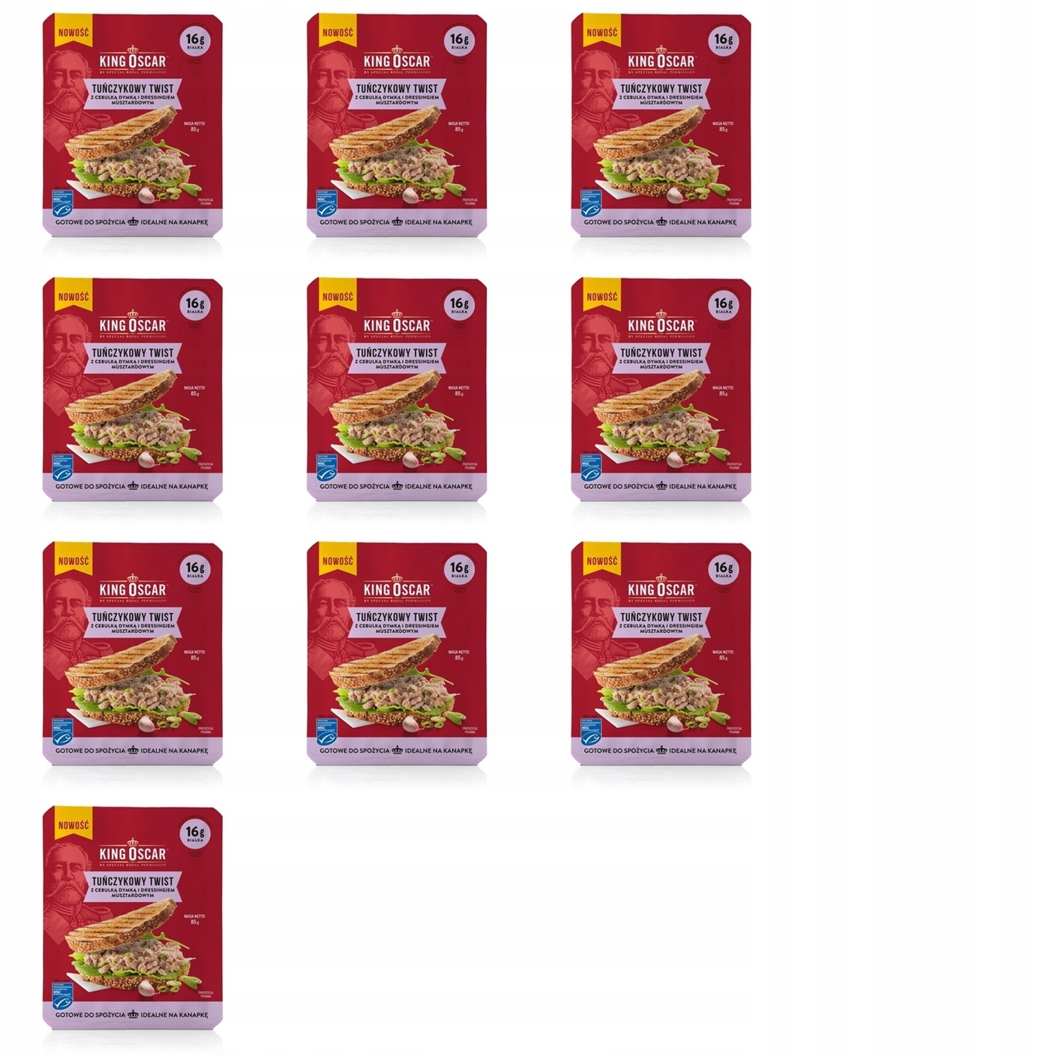 10 x 85 g King oscar tuňákový twist s cibulkou a dresinkem z hořčice